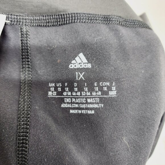 Adidas Womens Leggings flared High-Rise Tight Fit  With Subtle Leopard Print 1X - Picture 3 of 15